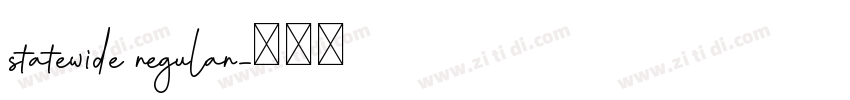 statewide regular字体转换